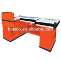 Durable used supermarket cashier checkout counter,supermarket checkout counter with conveyor belt,checkout counter